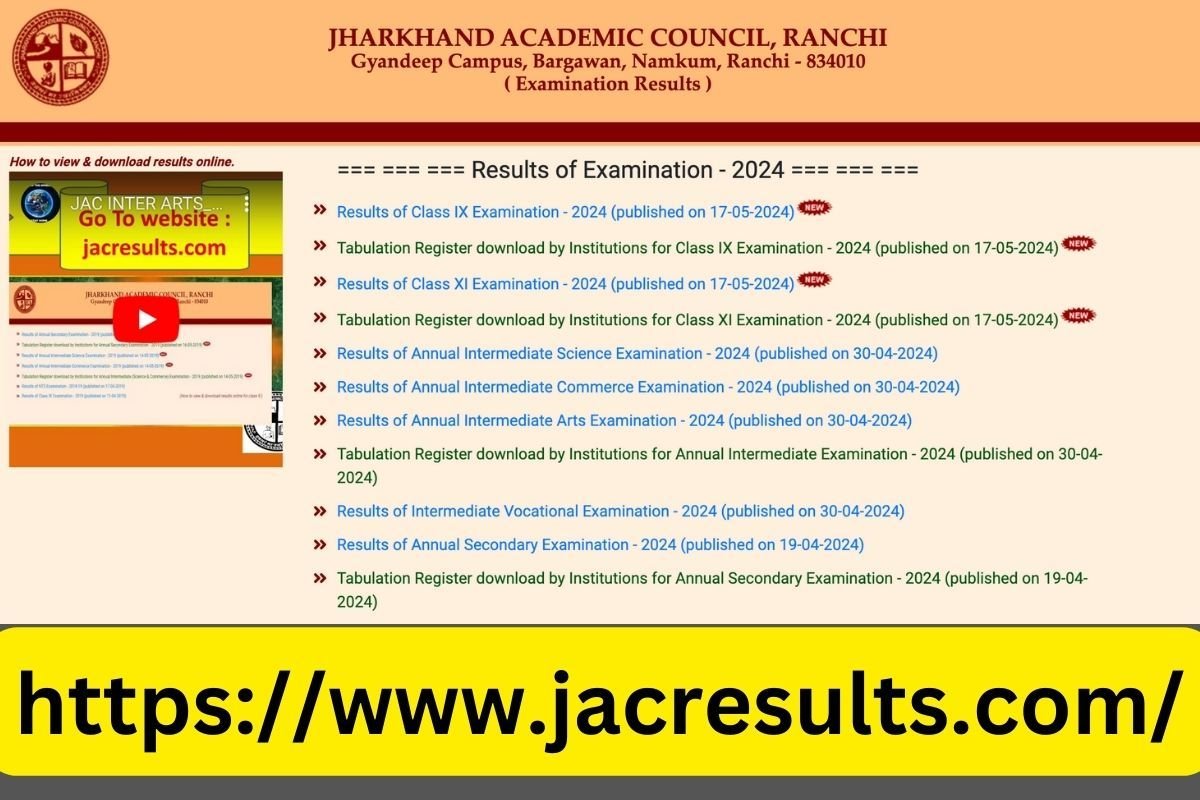 JAC 9th & 11th Result 2024
