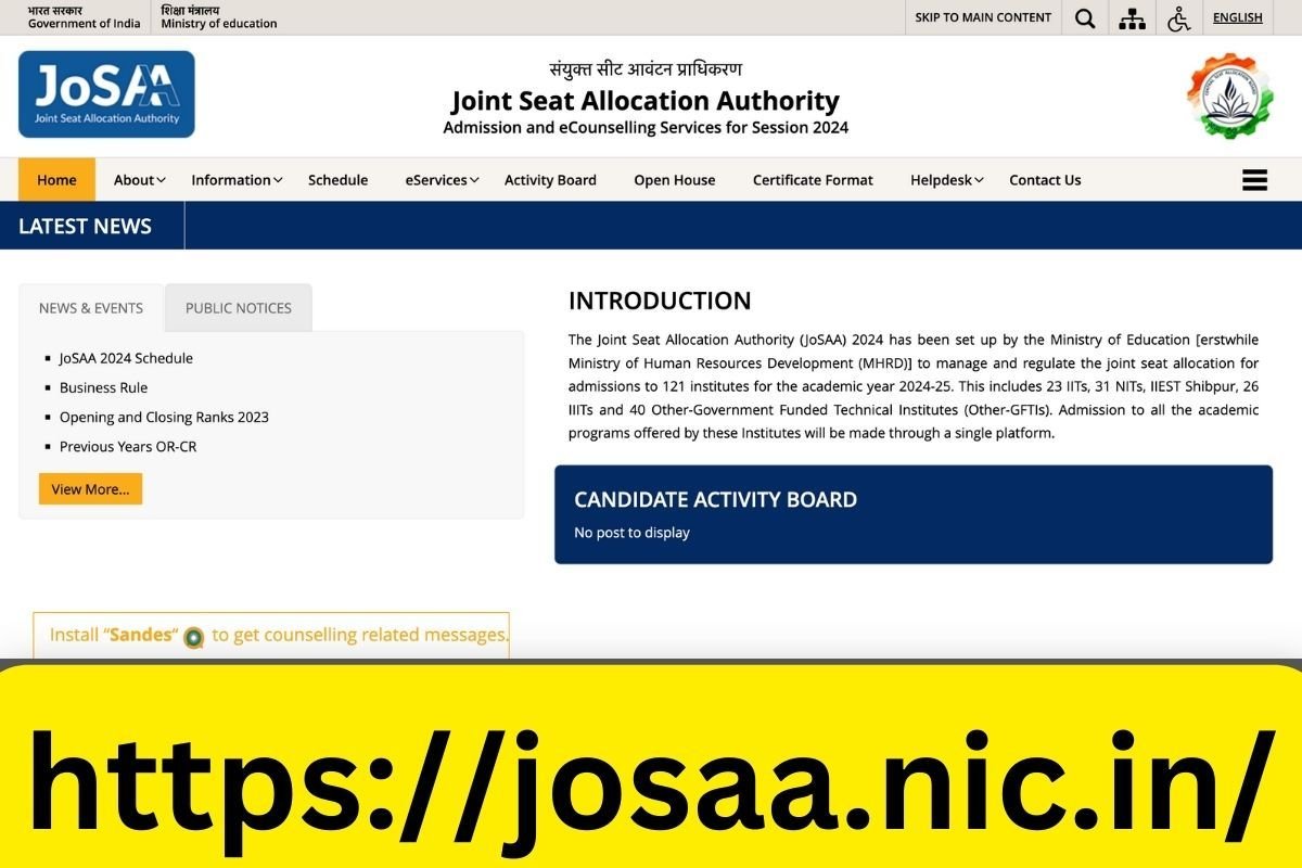 JoSAA Counselling 2024
