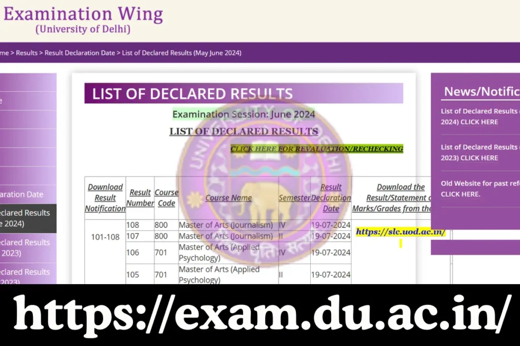 DU Result 2024