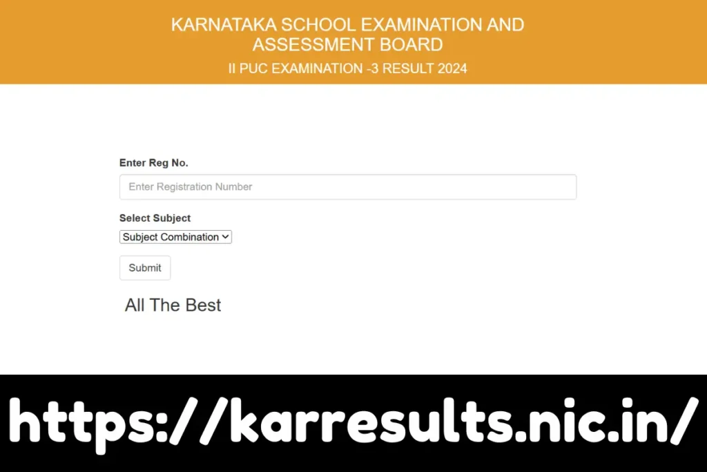 Karnataka 2nd PUC Result 2024 for Exam 3 has been declared on July 16