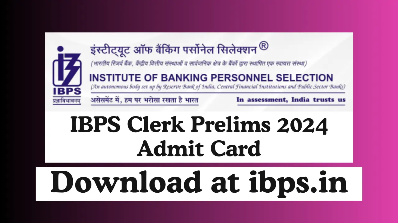 IBPS Clerk Prelims 2024 Admit Card to Be Released Soon at ibps.in