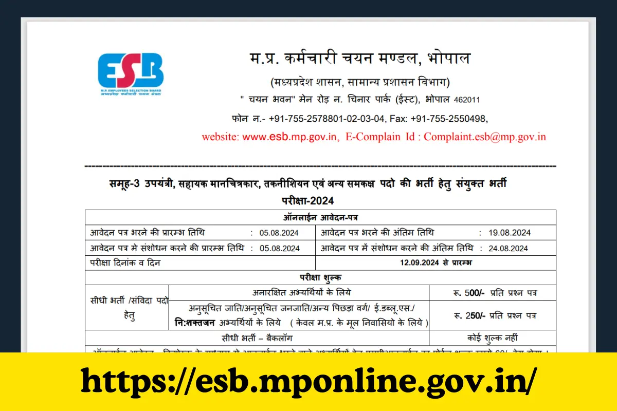 MPESB Group 3 Recruitment 2024 - Apply Before August 19th for 283 Openings