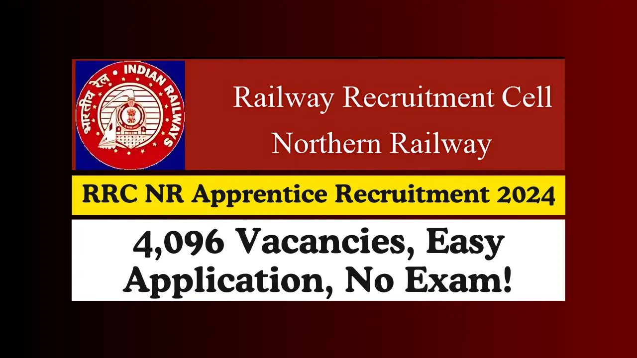 RRC NR Apprentice Recruitment 2024 4,096 Vacancies, Easy Application, No Exam!