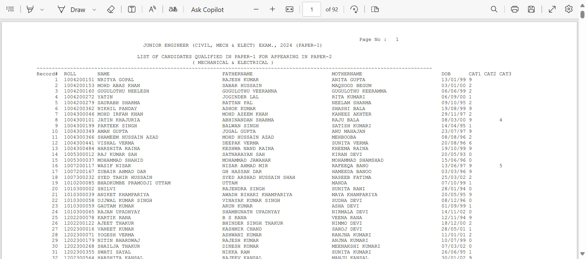 SSC JE Result 2024 (LIVE) Check Your Region's Result at ssc.gov.in