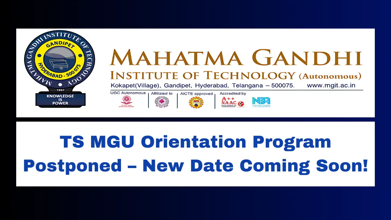 TS MGU Orientation Program Postponed – New Date Coming Soon!