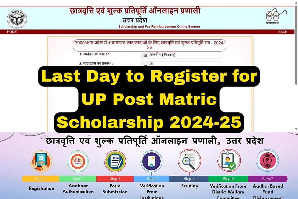 Tomorrow is the Last Day to Register for UP Post Matric Scholarship 2024-25