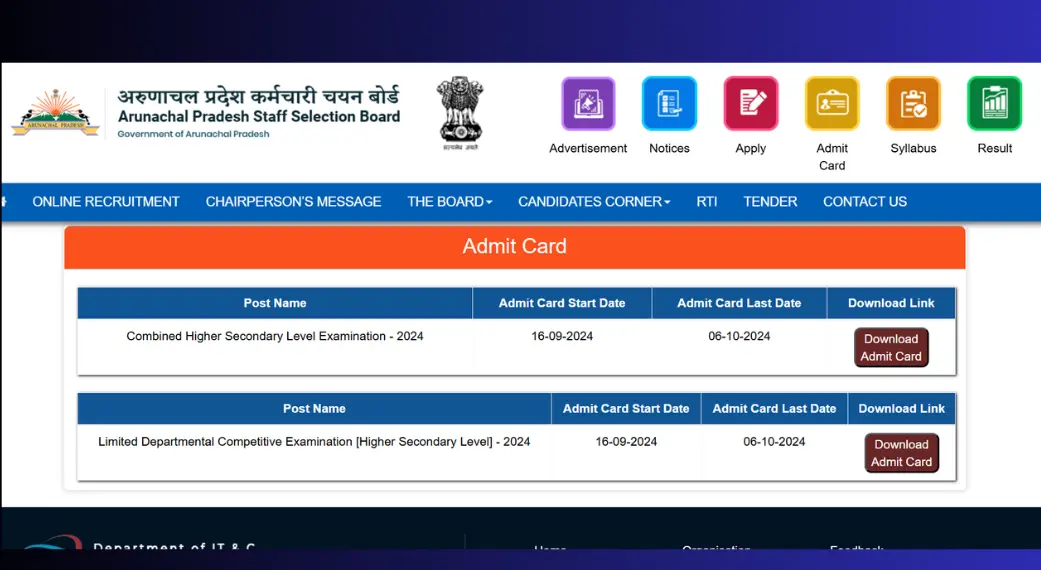 APSSB CHSL Admit Card 2024 Released on apssb.nic.in Direct Download Link Here