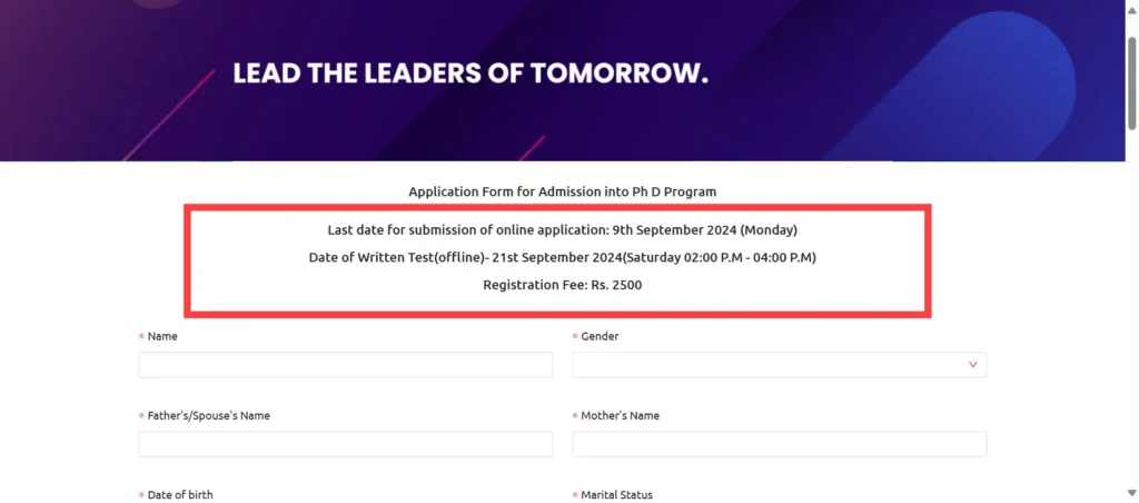 Last Chance Alert Anurag University PhD Program