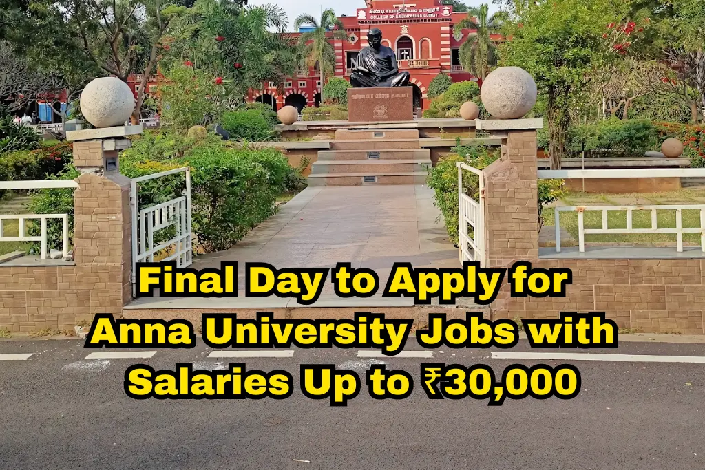 Last Chance to Apply for Anna University Accounts & Data Entry Jobs – Deadline September 4, 2024