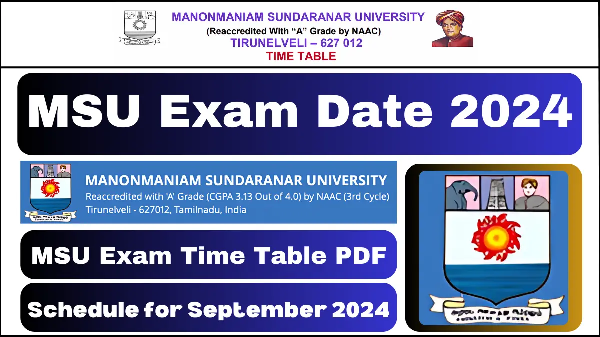 MSU Exam Date 2024 Ph.D. Course Work Examination Schedule for September 2024