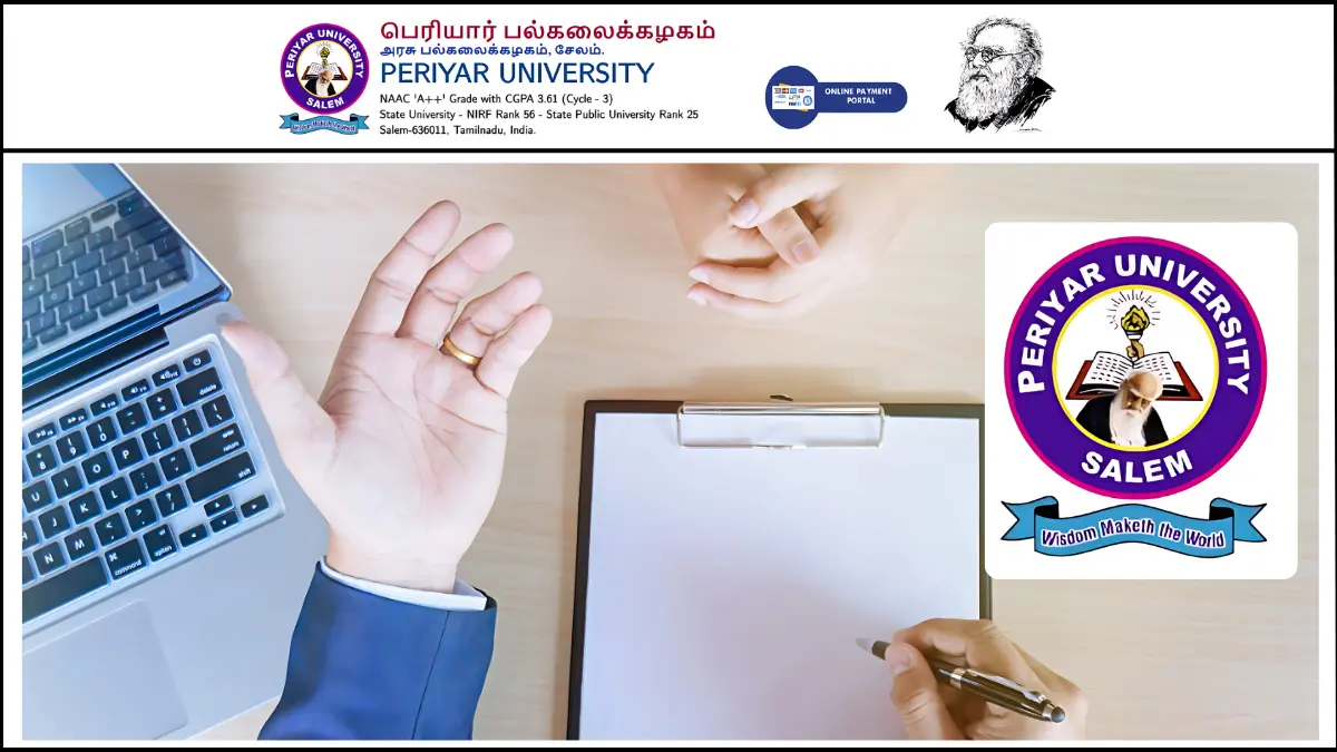 Periyar University Guest Faculty Interview Today – September 20, 2024