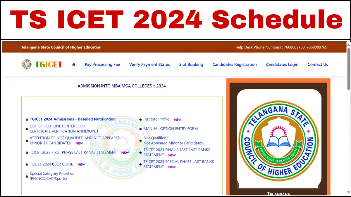 TS ICET 2024 Counselling Schedule