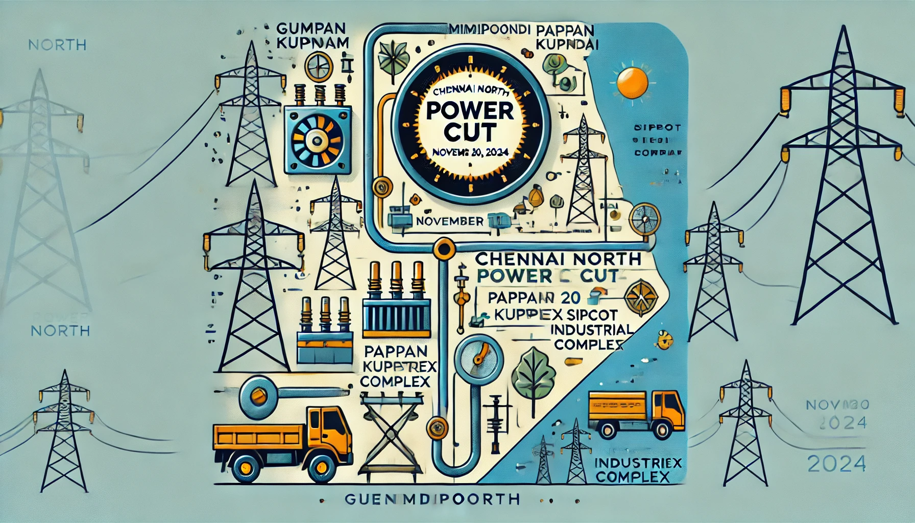 5 Hours Power Outage in Chennai North on November 20, 2024 Check The Areas