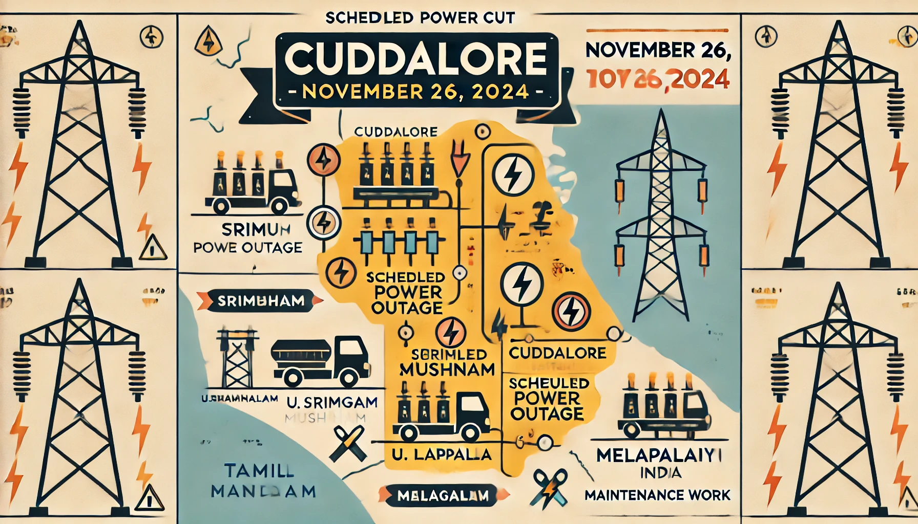 Power Outage in Cuddalore on November 26, 2024