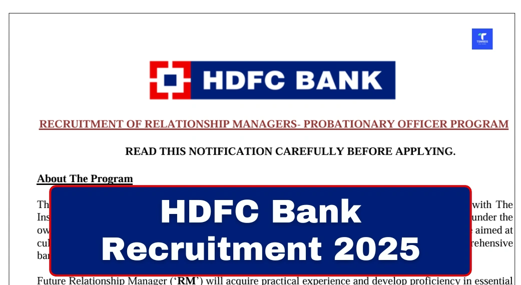 HDFC Bank Recruitment 2025